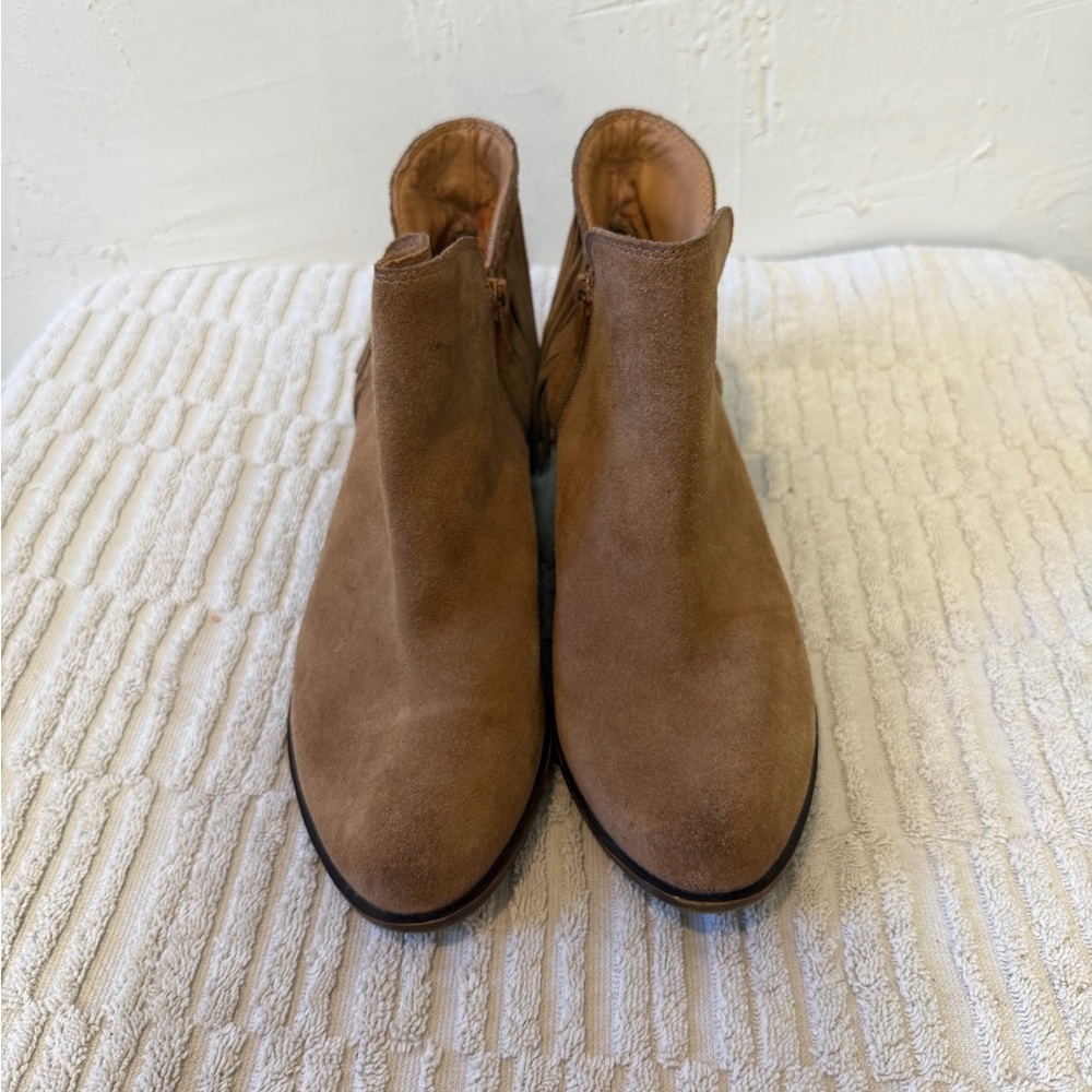 Lucky Brand Tan Suede Ankle Booties